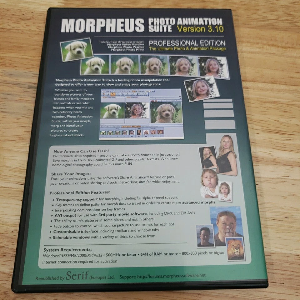 Serif Morpheus Software Photo Animation Suite 3.1 CD Rom Professional Ed Win XP - Image 3 of 4