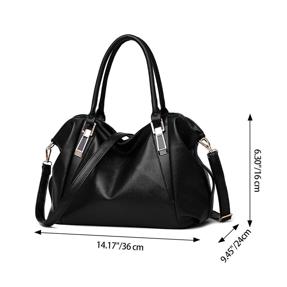 Sac à Main Femme En Cuir Noir - Bandoulière, Messenger, Cabas - Motif Floral