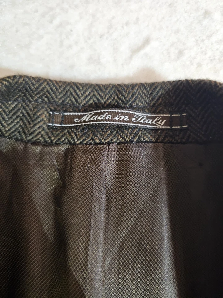 LUBIAM 1911 Herringbone Cashmere Lana Wool Blend Blazer/Sport Coat Mens Sz 44 Lg - Image 4 of 4