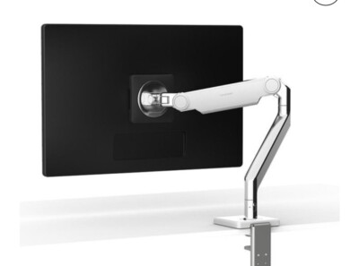 Humanscale M2.1 Monitor Arm Color: Polished Aluminum w/ White Trim | eBay