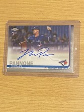 Thomas Pannone 2019 Topps Chrome Rookie On Card Auto Blue Jays