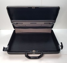 SAMSONITE HARD SHELL BLACK PLASTIC BRIEFCASE CASE TRAVEL BAG COMBINATION LOCK