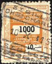 Belgique 1939 Assurance des marchandises 10f pour 1000f (ø)