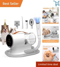 Dog Grooming Vacuum Kit 12000Pa Strong Pet Hair Shedding Quiet Large Capacity