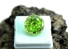 50 Ct Green Color Natural Huge Zircon Round Cut Certified Loose Gemstone