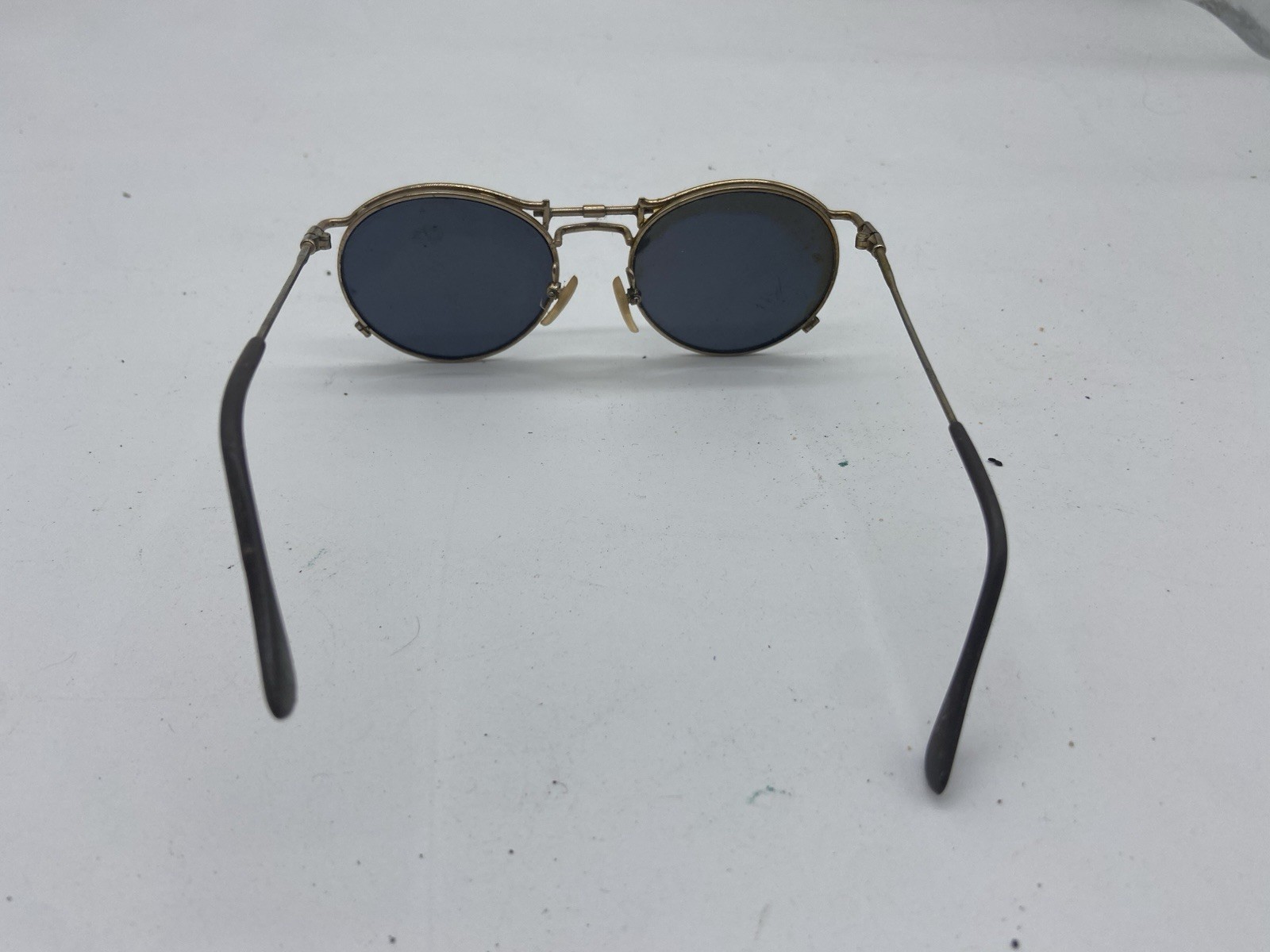 Antique Adjustable Bridge Round Wire Spectacles C… - image 2