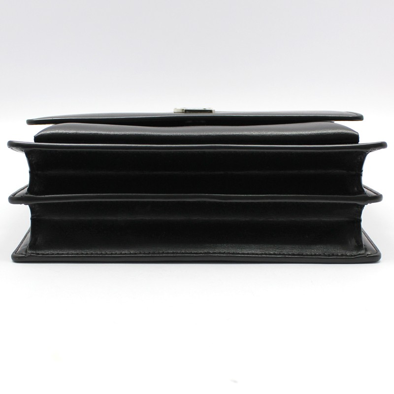 Borsa a tracolla Saint Laurent nera monogramma Sunset Medium Chain 442906