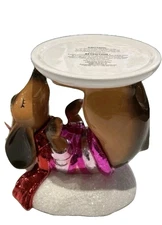 Bath &  Body Works Santa dog 3 wick candle holder Christmas Dachshund FREE SHIP