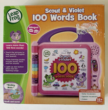 Leap Frog Educational Toy Scout  Violet 100 Word Book Ages 18 Bilingual NEW
