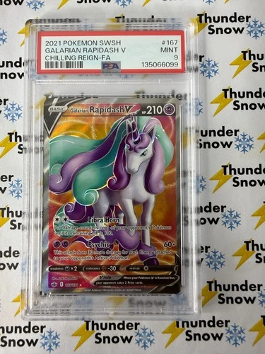 Galarian Rapidash V #167 Chilling Reign 2021 Pokemon PSA 9