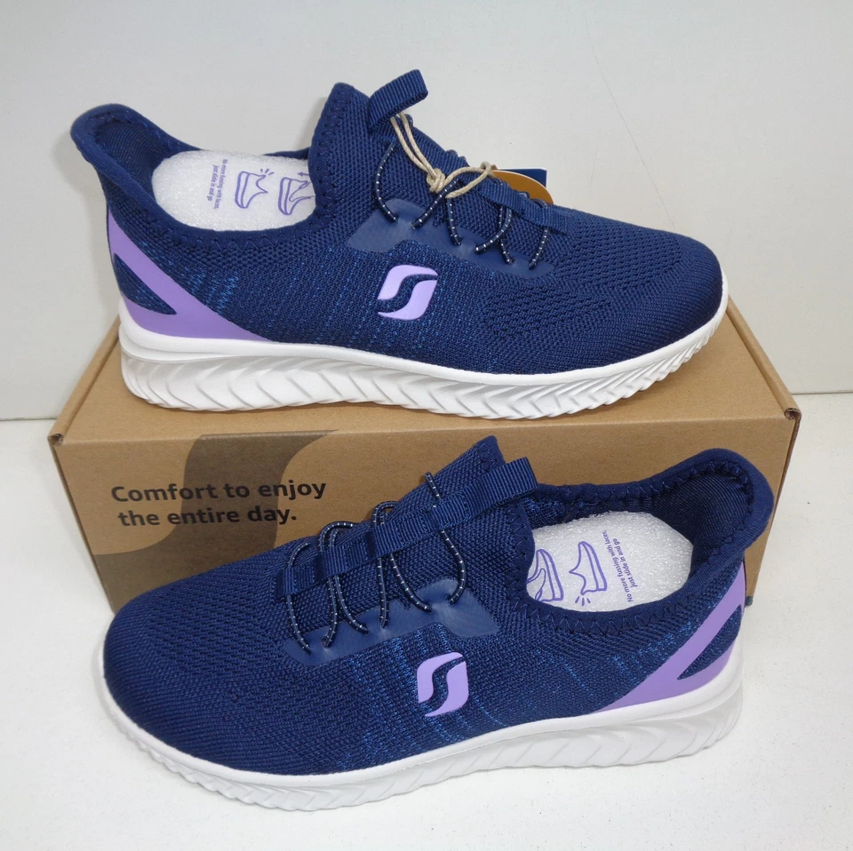STQ Ladies New Casual Trainers Slip Ins Walking Sports Womens Shoes UK Size 6.5