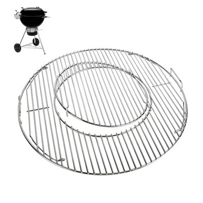 KEESHA 8835 Hinged Stainless Steel Cooking Grate with Handle for Weber 22.5̶