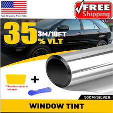 20 X10ft Uncut Roll Window Mirror Chrome Silver Tint Film Car Home Office Glass 20 X10ft Uncut Roll Window Mirror Chrome Silver Tint Film Car Home Office Glass