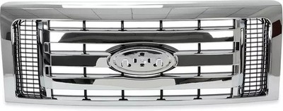 Silver Grille for 2009-2014 Ford F-150 XL Model Bumper Grille Assembly Cover Gua