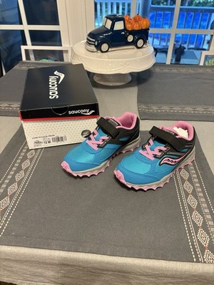 New Saucony Cohesion A/C Sneakers Girls 12M Blue/Pink/Black