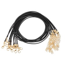 20pcs Waxed Necklace Cord Bulk, 18" 2mm Necklace Ropes Black