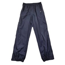 VTG Y2K Nike Windbreaker Track Pants Navy Blue Zip Ankle Mens XL Grey Tag READ