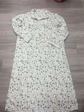 Vintage Go Softly Floral 100% Cotton Nightgown Size Large Cottagecore Praire