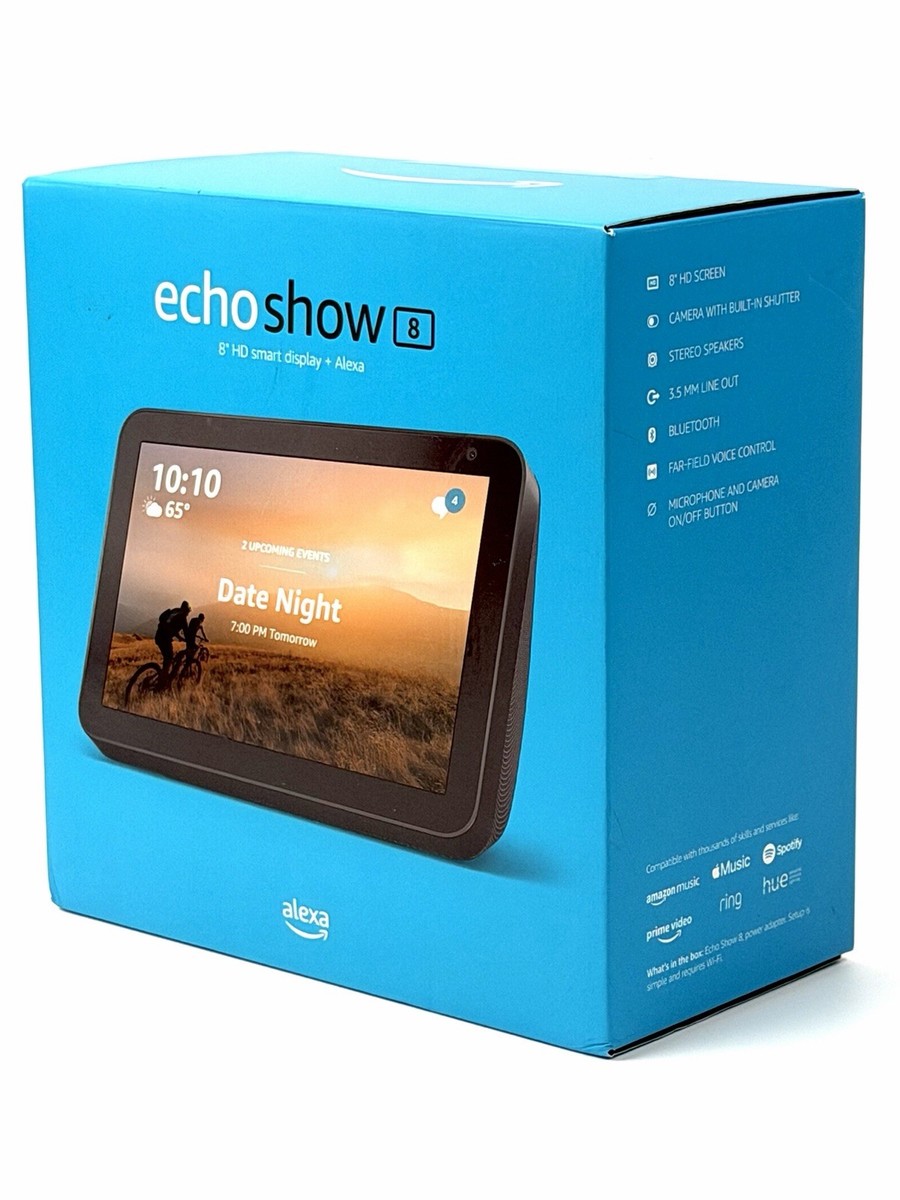 【新品未開封】２台Amazon Echo Show 8 ブラック Amazon Echo Show 8 Smart Display (1st Gen) - Charcoal Black - New