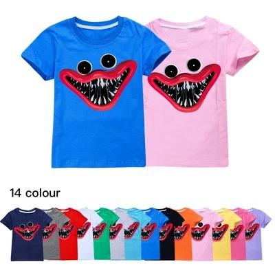 New Poppy Playtime Huggy Wuggy Children's Cotton Top Short Sleeve T-shirt Top