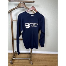 Vintage 80s Chevron Process Research Dept Plays It Safe Crewneck Sweatshirt