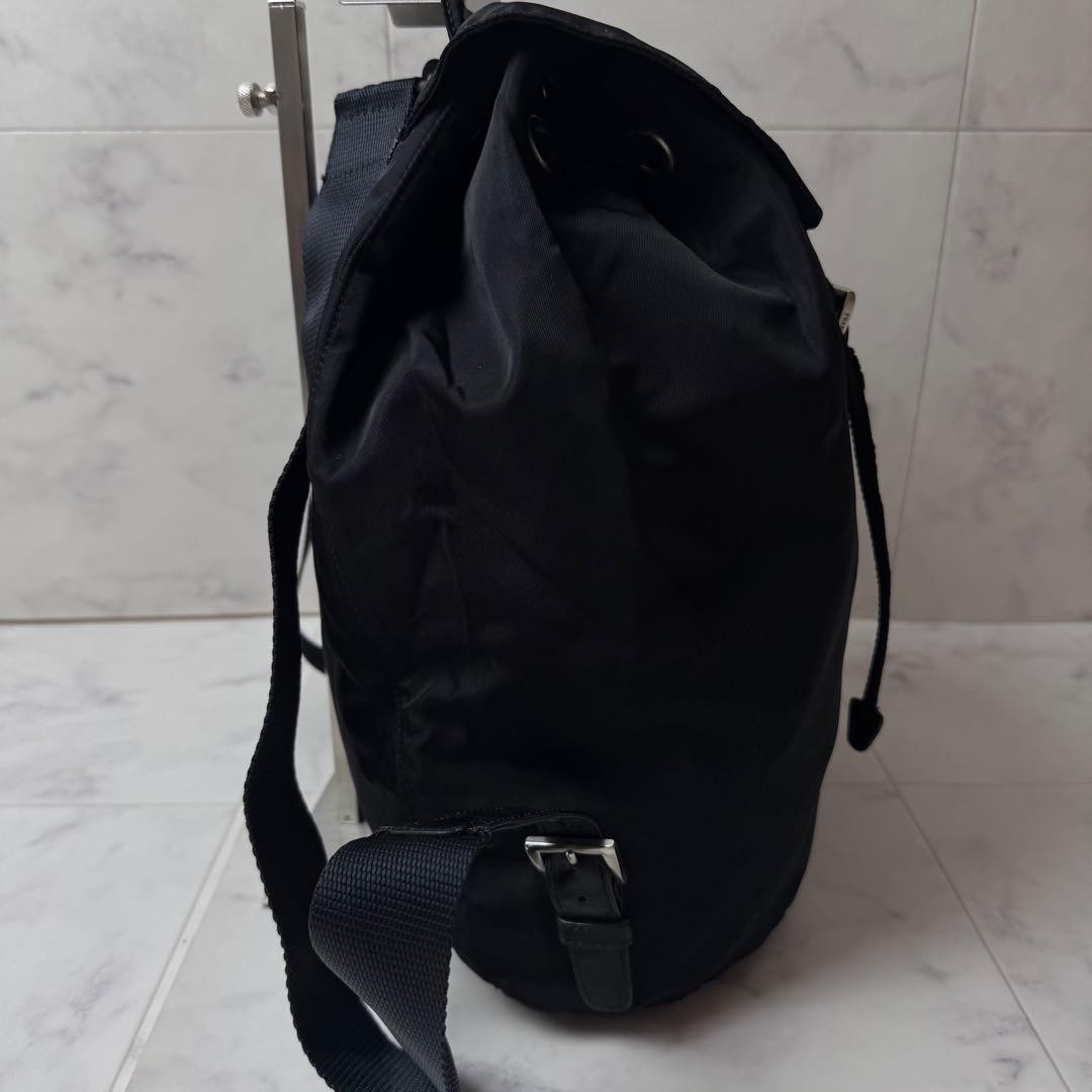 PRADA backpack triangular logo tessuto nylon silv… - image 4