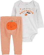 Carter's My First Halloween Bodysuit Pants Outfit, Baby Unisex, 9 months