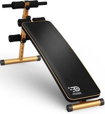 Sit Up Bench Adjustable Workout Bench Ab Exercise Curved Incline/Decline Slant