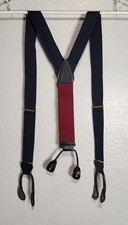 Trafalgar Suspenders Button Braces Red Navy Blue Black Leather One size
