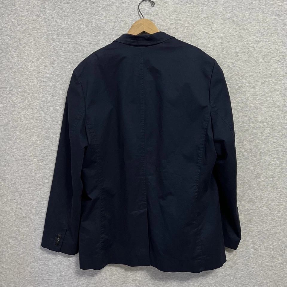 GAP New Basic Blazer Mens XL Navy Cotton Stretch Unstructured Jacket Casual - Image 3 of 4