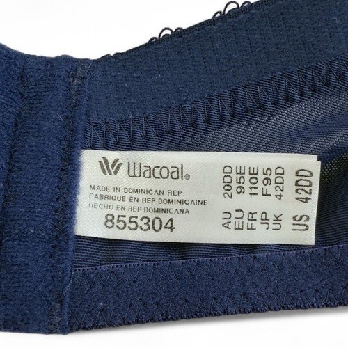 Wacoal Evocative Edge Underwire Sheer Bra 85530 Medieval Blue Women’s Size 42DD - Picture 11 of 15