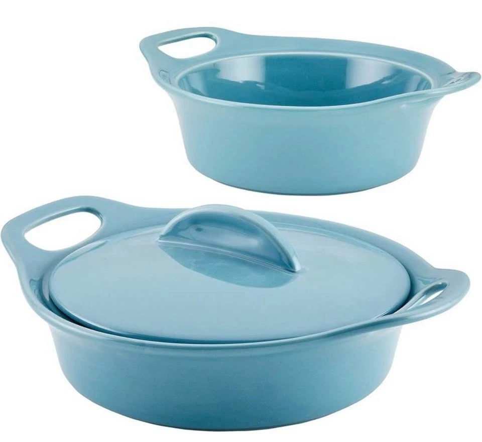 Rachael Ray Solid Glaze Ceramics Casserole Bakeware