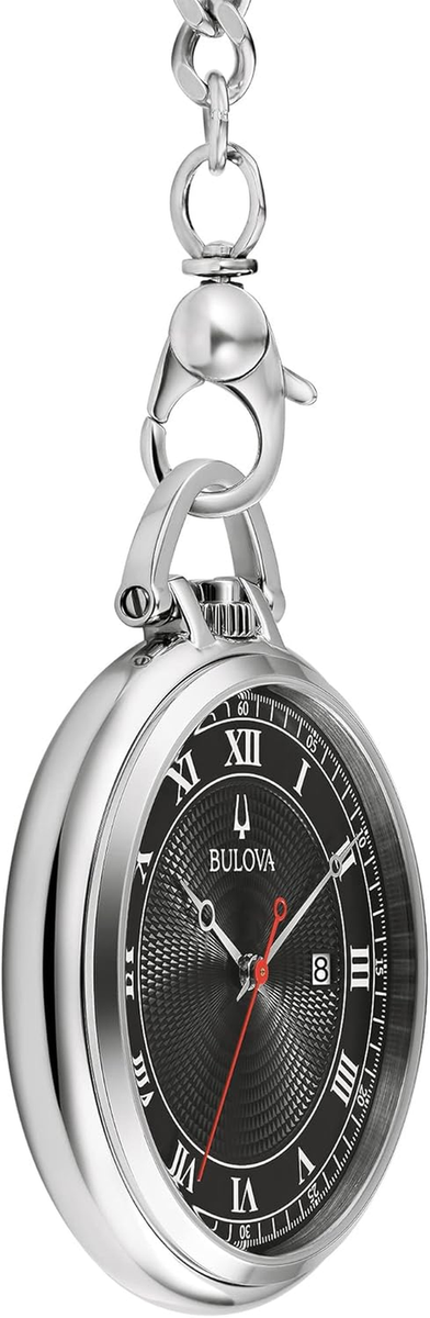 Bulova 96B308 46mm Silver Stainless Steel Men's Pocket Watch for