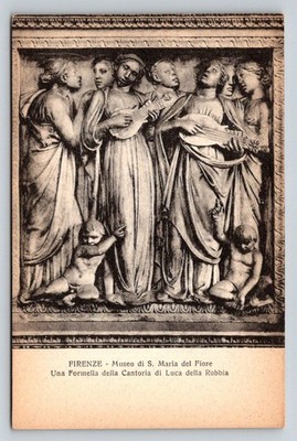 Florence Luca della Robbia Cantoria Panel Postcard S.I.A. Art Sculpture Italy