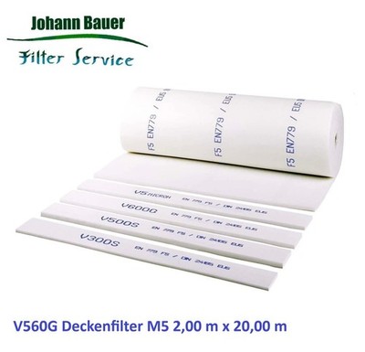 Deckenfilter Lackierkabine V560G M5 ISO ePM10 50  Feinstaubfiltermatte