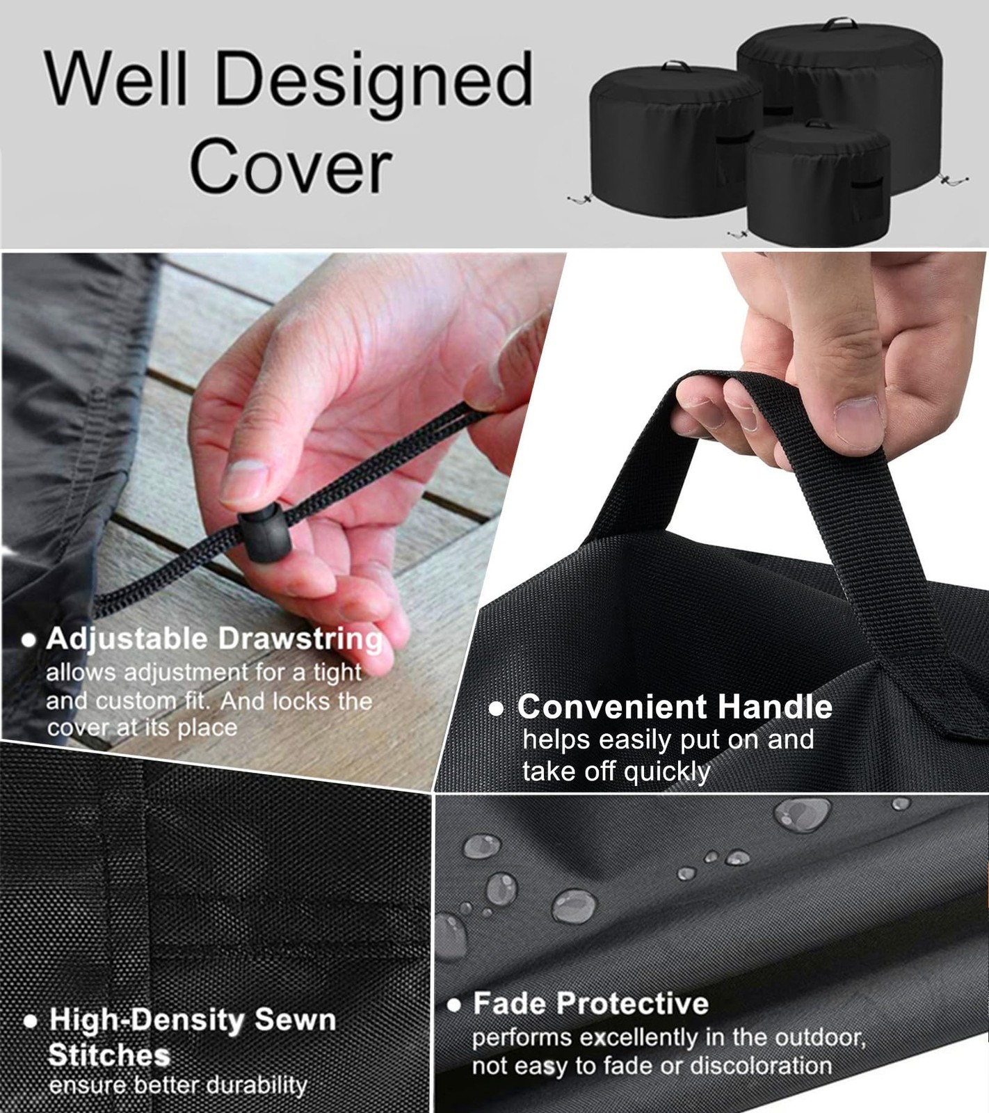 Round Smokeless Fire Pit Cover for Stove Bonfire, Stove Bonfire Shelter Cover... thumbnail 4