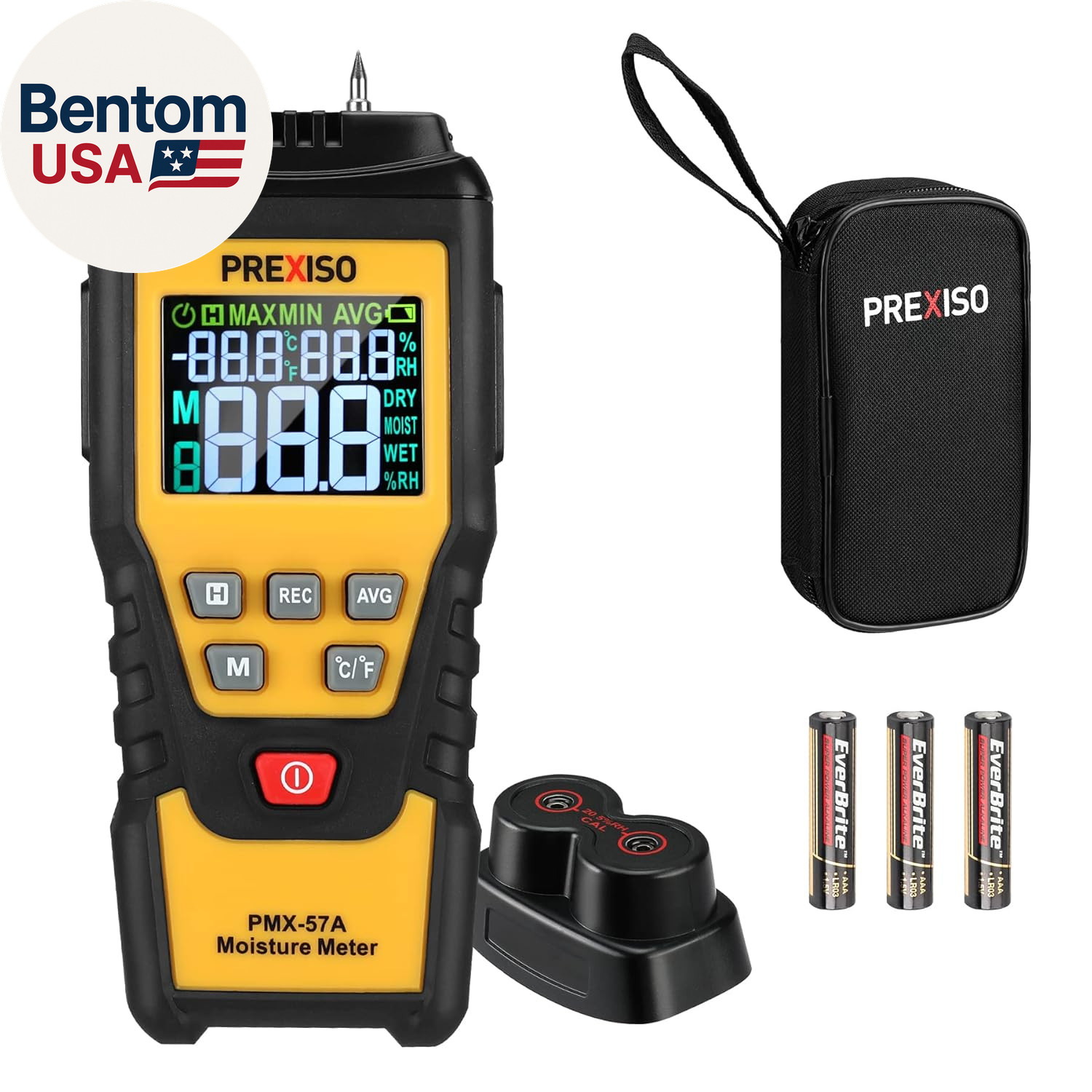 Wood Moisture Meter - 7 in 1Digital Moisture Meter for Firewood, Woodworking, Wa