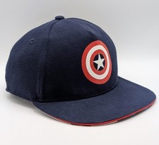 Marvel Avengers Captain America Snapback Hat Cap Navy Blue Shield Logo Comics