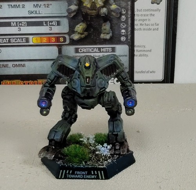 #ad Battletech Pro Painted Battle Cobra Mech With Pilot And Mech Cards $45.00