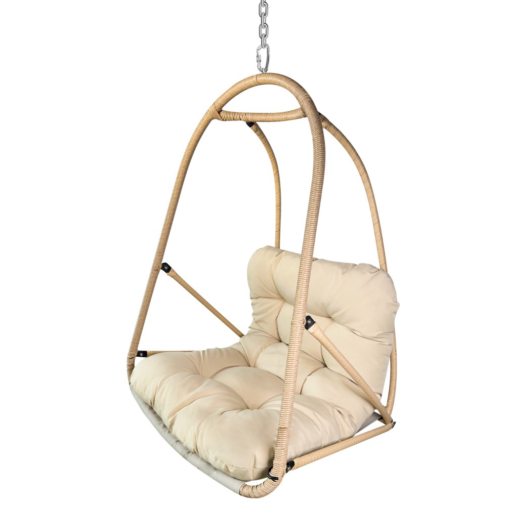 Stand Swing Egg Chair Wicker Rattan Patio Basket Hanging Chair Cushion Pillow