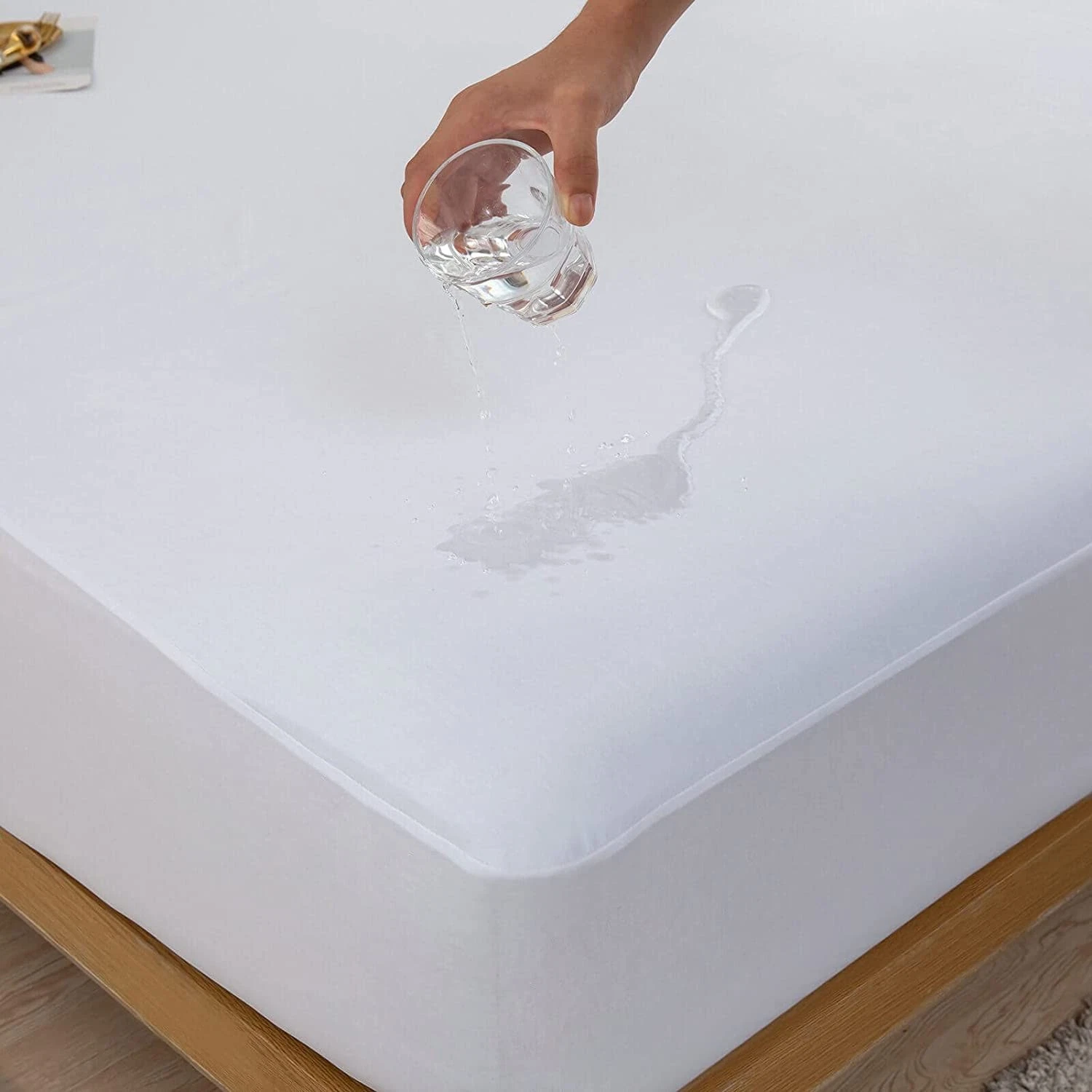 Waterproof RV Bunk Mattress Protector for Bunk=Narrow Twin (30x75), White