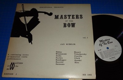 JAN KUBELIK Vol. 1 Hubay/Mozart/Wieniawski/Sarasate - Masters of the Bow MB 1001