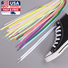 Double Layer Flat Shoelaces Replacement for Sneakers Boots Athletic Shoes 47/55