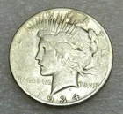 1934-S Peace Silver Dollar with Good Luster in saflip #Y263