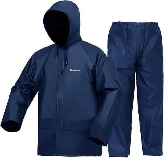 Traje Para Lluvia Impermeable con Capucha Chaqueta y pantalón Ropa Large image 1