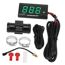 Water Temp Gauge, DC 12 V Water Temperature Gauge with LCD Display, Universal