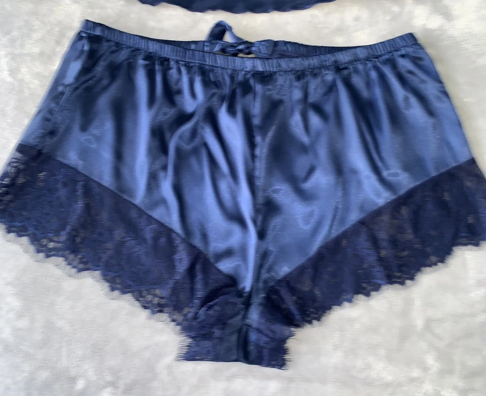 NUEVO Conjunto de camisola y bragas de satén secreto brillante 3X lencería para dormir salón Foto 3 de 4