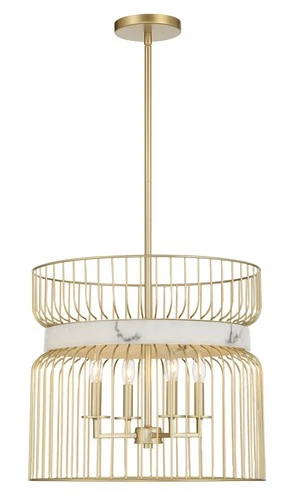 Minka Lavery 3394 Park Slope 4 Light 20"W Multi Light Pendant - Nouveau Gold - Picture 3 of 11