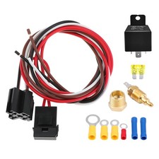 40 Amp Cooling Fan Relay Thermostat Kit Temperature Sensing Relay Amp Relay Kit