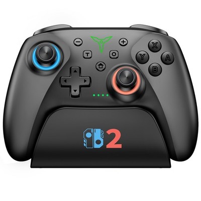 kabelloser Switch Pro Controller für Switch 2/Switch/Lite/OLED mit Ladestation
